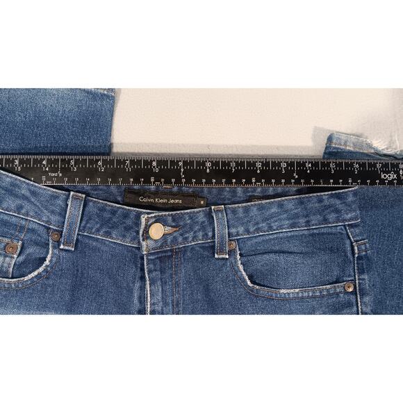 Calvin Klein Jeans Women’s Low Rise Bootcut Blue Denim Stretch Size 8 baggy - Picture 3 of 6